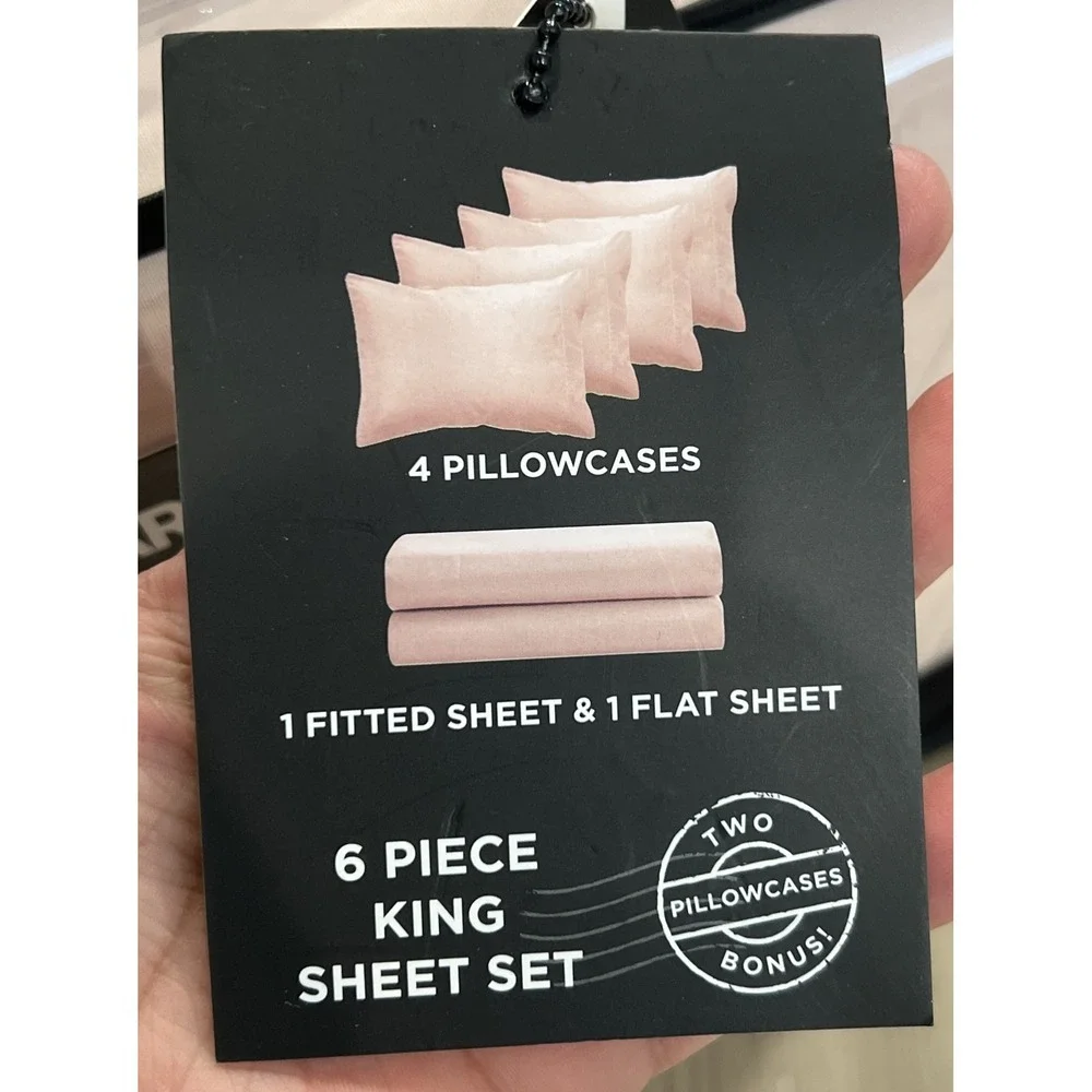 Karl Lagerfeld Paris King Size  6 Piece Sheet Set Super Soft Washed Microfiber